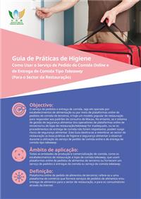 Guia de Práticas de Higiene - Como Usar o Serviço de Pedido de Comida Online e de Entrega de Comida Tipo Takeaway (Para o Sector da Restauração)