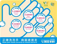 Wash Your Hands Correctly to Remove Bacteria (Sticker)