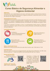 Curso Básico de Segurança Alimentar e Higiene Ambiental