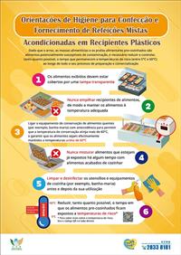 Orientações de Higiene para Confecção e Fornecimento de Refeições Mistas Acondicionadas em Recipientes Plásticos (Cartaz)