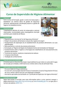 Curso de Supervisão de Higiene Alimentar