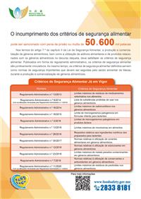 Critérios de Segurança Alimentar Já em Vigor