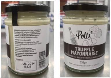Potts Partnership Ltd Brand Potts’ Truffle Mayonnaise May be Contaminated with Listeria monocytogenes
